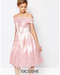 Chi Chi London Premium Lace Bandeau Midi Dress, $130
