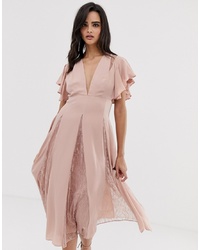 ASOS DESIGN Midi Dress With Lace S