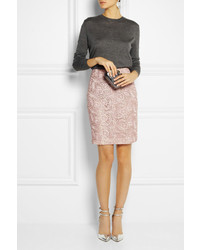 Lover Courtney Guipure Lace And Crepe Skirt