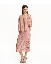 H&M Lace Skirt Powder Pink Ladies
