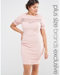 Paper Dolls Plus Lace Insert Pencil Dress