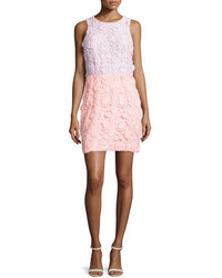Cynthia Rowley Sleeveless Colorblock Lace Dress Soft Pink Coral