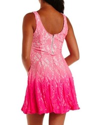 Charlotte Russe Ombre Lace Skater Dress