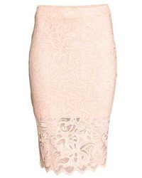 H&M Fitted Lace Skirt