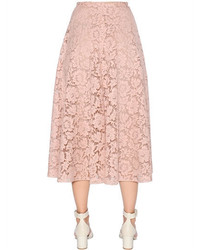 Valentino Cotton Blend Lace Skirt