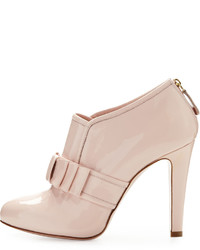 RED Valentino Bow Front Patent 105mm Bootie Light Pink
