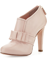 RED Valentino Bow Front Patent 105mm Bootie Light Pink