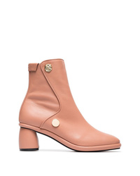 Reike Nen Pink Curved 80 Leather Ankle Boots