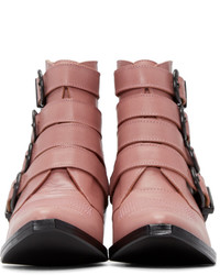 Toga Pulla Pink Western Buckle Boots