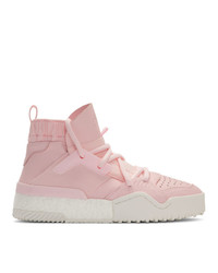 Pink Leather Athletic Shoes