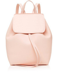 Mansur Gavriel Mini Coated Leather Backpack In Rosa With Rosa