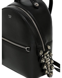 Fendi Mini Leather Backpack W Crystals