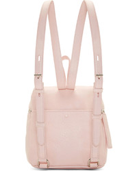 Kara Pink Pebbled Leather Small Backpack