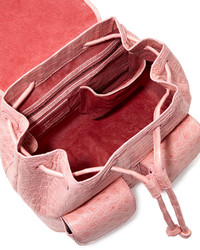 Nancy Gonzalez Small Two Pocket Crocodile Backpack Baby Pink