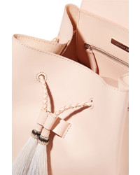 Loeffler Randall Tassel Trimmed Leather Backpack Blush