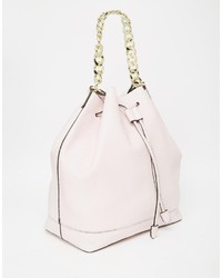 Asos Collection Premium Leather Chain Handle Duffle Bag
