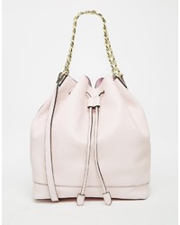Asos Collection Premium Leather Chain Handle Duffle Bag