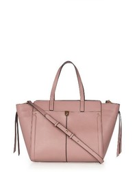 Topshop Harlow Winged Faux Leather Satchel Pink