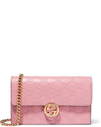 Gucci Icon Embossed Leather Shoulder Bag