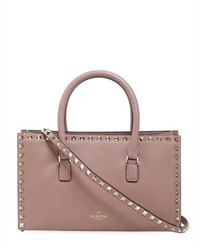 Valentino Mini Rockstud Leather Top Handle Bag