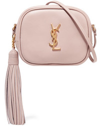 Saint Laurent Monogramme Blogger Leather Shoulder Bag Pastel Pink