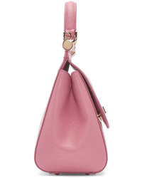 Dolce & Gabbana Pink Embossed Medium Miss Sicily Bag