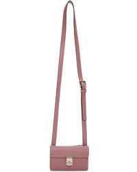 Valentino Pink Garavani Mini Stud Stitching Bag