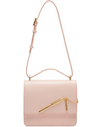 Sophie Hulme Pink Medium Straw Bag