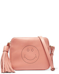 Anya Hindmarch Smiley Perforated Leather Shoulder Bag Antique Rose