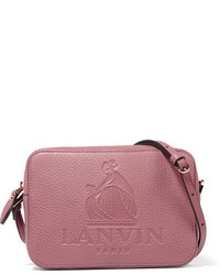 Lanvin So Embossed Textured Leather Shoulder Bag Pink
