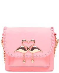 Sophia Webster Claudie Flamingo Leather Shoulder Bag