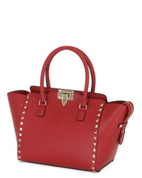 Valentino Small Rockstud Leather Top Handle Bag
