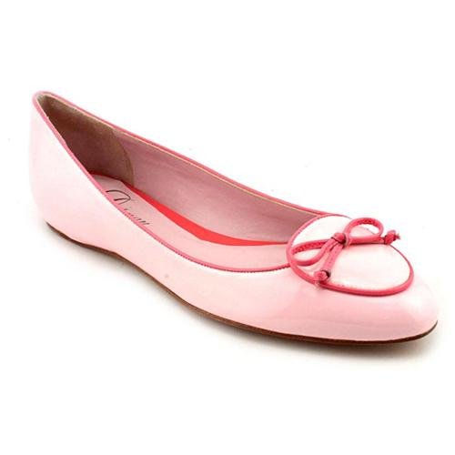 Delman Charm Pink Leather Ballet Flats Shoes, $59 | buy.com | Lookastic