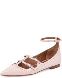 Givenchy Studded Patent Leather Ballet Flat Nude Pink