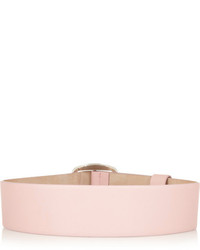 Givenchy Wide Waist Belt In Light Pink Leather