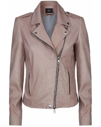 Set Leather Biker Jacket Pink De 42