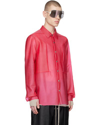 Rick Owens Pink Fogpocket Leather Jacket