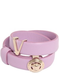 Versace Medusa Double Strap Leather Bracelet