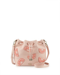 Kate Spade New York Mini Leather Grapefruit Bucket Bag Urchin Pink