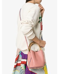 Marni Pink Pannier Small Leather Bucket Bag