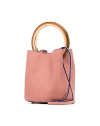 Marni Pink Pannier Small Leather Bucket Bag