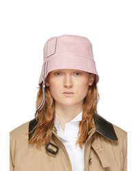 Pink Leather Bucket Hat