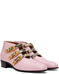 Gucci Pink Python Ankle Boots