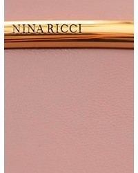 Nina Ricci Arc Leather And Suede Clutch
