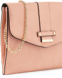 Neiman Marcus Cheyenne Envelope Clutch Bag Blush