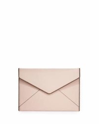 Rebecca Minkoff Leo Saffiano Envelope Clutch Bag Vintage Pink