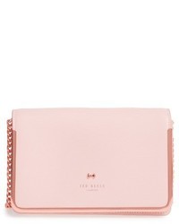 Ted Baker London Highbox Leather Convertible Clutch Pink