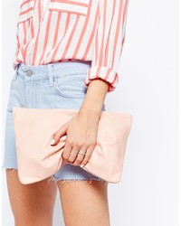 American Apparel Pastel Pink Leather Clutch
