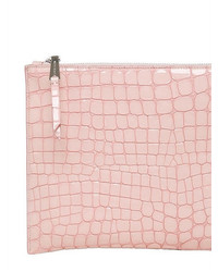 Rochas Croc Embossed Leather Pouch