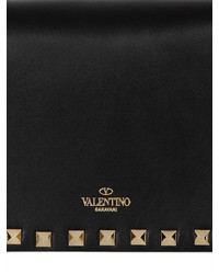 Valentino Rockstud Leather Chain Strap Clutch